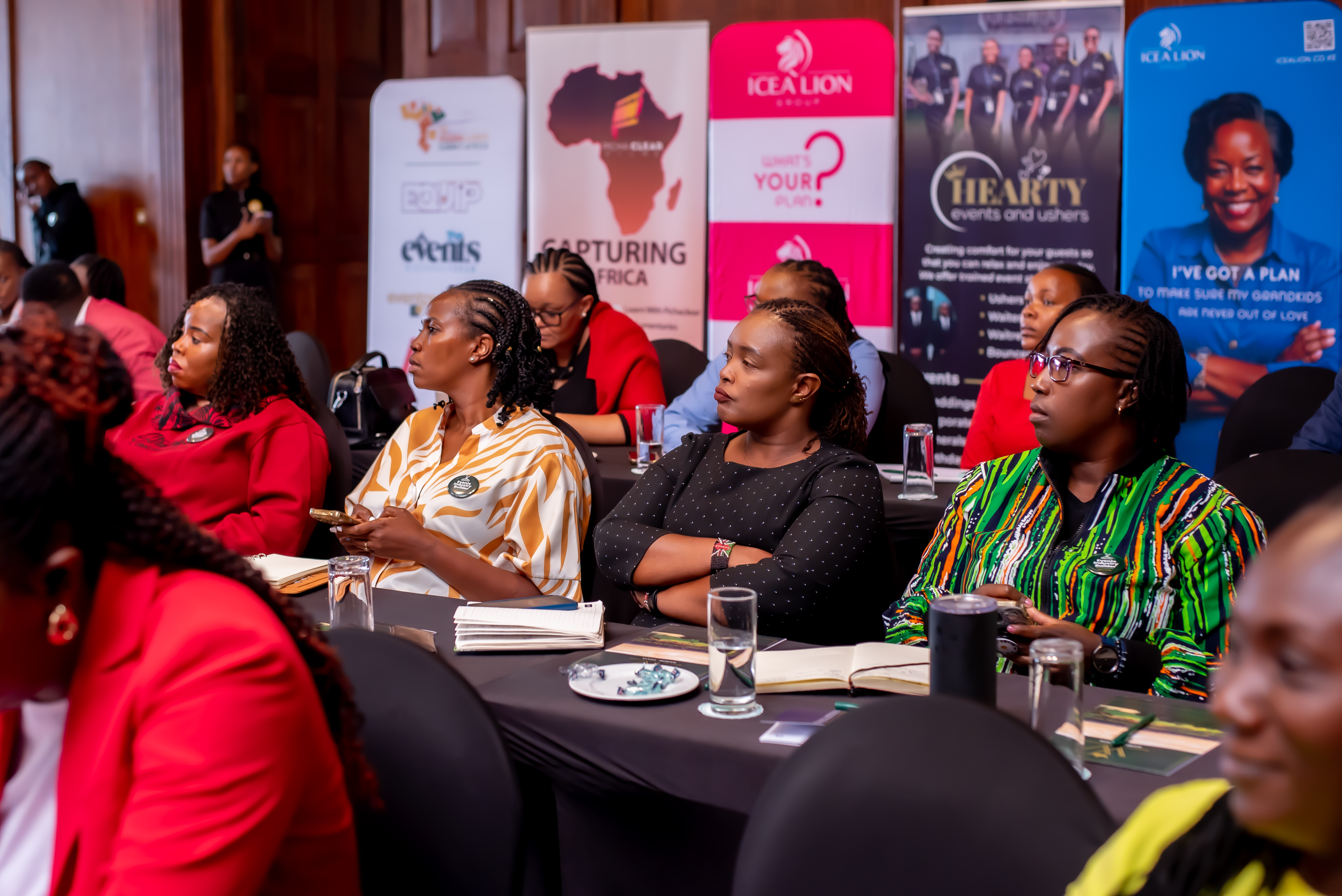 Event professionals in training session